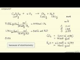 empirical formula from combustion analysis example youtube