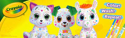 It's best to wash the stuffed animal when it won't be missed. Amazon Com Crayola Deluxe Color N Plush Kitty 10 Stuffed Animal Draw Wash Reuse With 2 Ultra Clean Washable Fine Line Markers 1 Ultra Clean Washable Broad Line Marker 1 Washable Stamp Marker