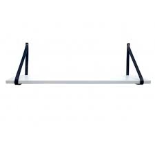 Hylde Hvid Melamin Med Laederemme Kant By Lykkebo Farver Hvid Hylder