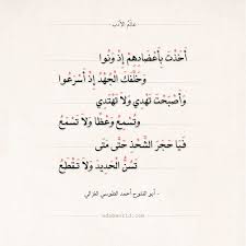 بيت شعر فيا حجر الشحذ حتى متى تسن الحديد ولا تقطع عالم الأدب math math equation
