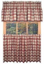 Country Logan Plaid Kitchen Curtains Rustic Curtains Curtains Country Curtains