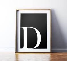 D Letter Printable Art Poster Initial Print Letter D Wall Etsy Printable Posters Art Typographic Art Print Typography Art Print