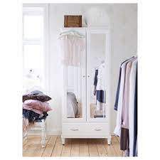 Tyssedal Wardrobe White Mirror Glass 34 5 8x22 7 8x81 7 8 Ikea Ikea Tyssedal Ikea Closet Ikea