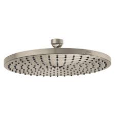 Hansgrohe 1 Spray 10 In Single Wall Mount Fixed Rain Shower Head In Brushed Nickel 27474821 Shower Heads Hansgrohe Rain Shower Head
