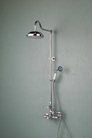 Chrome Exposed Shower With Handheld Shower Shower Faucet Sets Shower Systems Fiberglass Shower