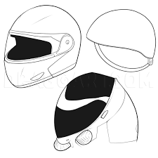 How To Draw A Helmet Step By Step Drawing Guide By Dawn Dragoart Com