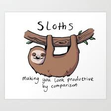 Thank You Sloths Art Print By Kelly Angel In 2020 Sloth Cartoon Sloths Funny Sloth