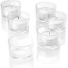 Tall glass votive candle holders. 1