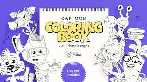 Color them online or print them out to color later. Cartoon Coloring Book 60 Free Printable Pages Pdf By Graphicmama Graphicmama Blog