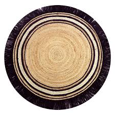 See more ideas about jute, art, rugs. Tapis Petit Teppich Jute Tess Rund Schwarz Natur 110cm Online Kaufen