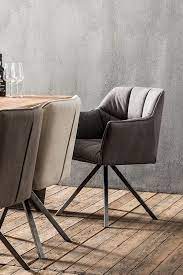 polsterstuhl grid jeans anthrazit 2er set design stuhle esszimmer esszimmerstuhle drehbare esszimmerstuhle