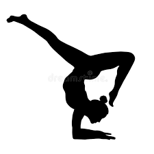 Yoga Pose Woman Handstand Silhouette Yoga Drawing Contour Drawing Yoga Handstand Poses