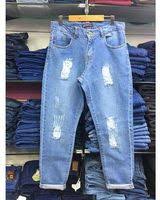 سعر ومواصفات Jesica Jeans بنطلون بوى فريند - جينز مقطع - ازرق من jumia فى  مصر - ياقوطة!‏