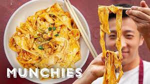 How To Make Hand Ripped Noodles With Xi An Famous Foods Food How To Cook Pasta Vegan Main Dishes