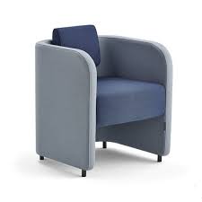 Lounge armchair with low arms, back and seat; Armchair Comfy With Legs Wool Fabric Sky Blue Navy Blue Aj Products Online