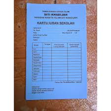 Kartu iuran ini berisikan pencatatan pembayaran siswa yang harus di setorkan kepada sekolah dan juga kartu ini sebagai bukjti pembayaran siswa kepada sekolah dn kartu ini di bawa oleh siswa. Print Karton Manila Tebal Folio Kartu Spp Kartu Iuran Kartu Konsul Shopee Indonesia