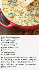 Creamy Chicken Mushroom Soup 2 Large Breasts In 2 Qts Water 6 Large Carrots Chopped 4 Celery Stalks Chopped Stuffed Mushrooms Mushroom Chicken Mushroom Soup