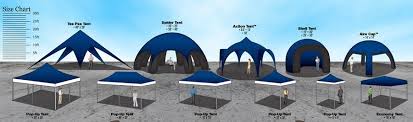 Tent Size Chart Event Branding Size Chart Tent