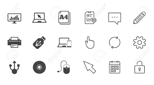 Except they have different meanings, and some aren't used a lot, so lots of them can't be typed from keybord with usual methods. Computer Gerate Symbole Drucker Laptop Zeichen Smartphone Monitor Und Usb Symbole Chat Report Und Kalenderzeilen Service Bleistift Und Schliessfachikonen Klicken Drehung Und Cursor Vektor Lizenzfrei Nutzbare Vektorgrafiken Clip Arts