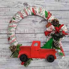 The inspiration for this diy came from an online store that was selling something similar… for over a hundred dollars! Dollar Tree Christmas Wreaths