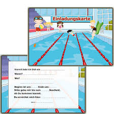 Einladung Ins Schwimmbad Kindergeburtstag In 2020 Kids Invitations Birthday Invitations Free Invitation Cards