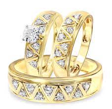 Rose gold wedding ring sets are beautiful choices for those with an eclectic taste in jewelry. 1 2 Carat Diamond Trio Wedding Ring Set 14k Yellow Gold