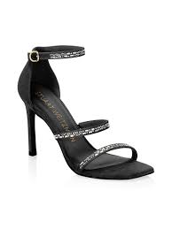 Stuart Weitzman Sabrine Embellished Leather Sandals 550 00 Embellished Leather Sandals Sandals Ankle Strap Sandals