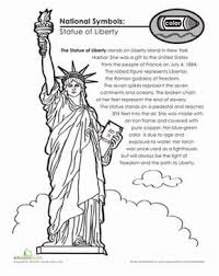 National Symbols The Statue Of Liberty Worksheet Education Com National Symbols American Symbols Social Studies Worksheets