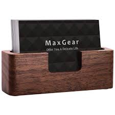 4.5 out of 5 stars. Maxgear Business Card Holder Wood Business Cards Holder For Desk Business Card Display Holder Desktop Business Card Stand For Office Tabletop Rectangle Buy Online In Dominica At Dominica Desertcart Com Productid 80758588