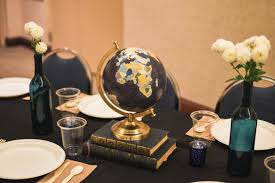 Attach the tags to mini suitcases and use them as table place settings or guest party favors. Travel Party Theme Ideas Solomon S Fall Bar Mitzvah Celebration With An Around The World Theme