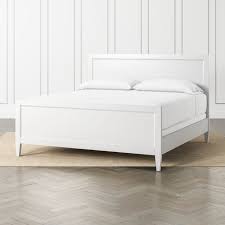 harbor white king bed crate and barrel white wooden bed white bed frame white bedding