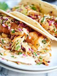 You can whip it up in just minutes and the sesame dressing goes well with so many. Beer Battered Fish Tacos Fried Cod Tacos W Asian Slaw