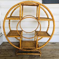 Gorgeous Wicker Bamboo Rattan Plant Stand Round Shape With 6 Square Shelves Some Wear But Overall This Piece Is Stunning And Very H In 2021 Plant Stand Wicker Rattan
