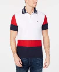 Tommy Hilfiger Men S Classic Fit Bryant Colorblocked Polo Red L Tommy Hilfiger Man Shirts Tommy Hilfiger