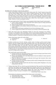 Bangkit berlari menumbuhkan kepala #mohon jawab cepat ya. Latihan 4 Ujian Nasional Tahun 2012 Bahasa Jidut08chayank