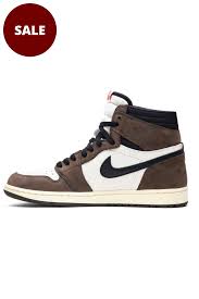 Travis Scott Jordan 1 Shoes Shop Nike X Travis Scott Forstep Style Air Jordans Brown Sneakers Shoes