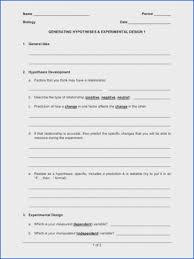 Experimental Design Worksheets Answers Biology Worksheet Worksheet Template Word Problem Worksheets