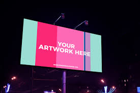 Download Night Scene Advertisement Billboard Mockup 2018 Free Mockup PSD Mockup Templates
