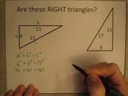 How To Determine Whether A Triangle Is A Right Triangle - Youtube