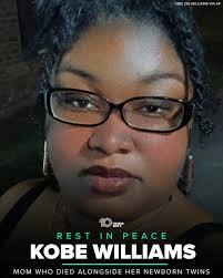 REST IN PEACE💔 The 27-year-old mother was killed alongside her  one-month-old twin boys when a tree fell