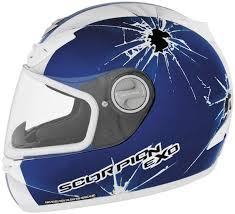 Scorpion Exo 400 Impact Full Face Helmet Blue