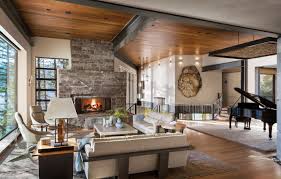 For stress relief, sleep or relax. Wallpaper Villa Interior Piano Fireplace Living Room Idaho Cliff House Images For Desktop Section Interer Download