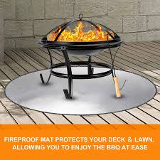 Check spelling or type a new query. Buy Docsafe 38 Diameter Round Fireproof Mat Fire Pit Mat Fire Pit Pad For Patio Deck Grass Lawn Heat Shield Fire Resistant Pad For Outdoor Fire Pit Accessories Online In Indonesia B08p3j4wmy