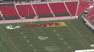 Chiefs logo stock png images. Chiefs End Zone Painted At Raymond James Stadium In Tampa Ahead Of Super Bowl Lv