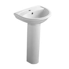 The standard cut out size for taps in 35mm. Ideal Standard Della Full Pedestal Basin 1 Tap Hole 540mm Bathroom Sinks Screwfix Com