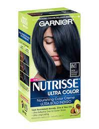 Nutrisse Ultra Color Dark Intense Indigo Hair Color Garnier Indigo Hair Blue Black Hair Dye Garnier Hair Color