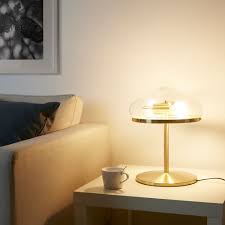 Atersken Table Lamp With Led Bulb Clear Glass Ikea In 2020 Glass Table Lamp Table Lamp Clear Glass Table Lamp