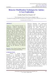18 review of melatonin studies autism is a developmental disorder of the brain characterized by poor social and communication skills usually occurring in the first 3 years of life. Pdf Behavior Modification Techniques For Autism A Case Exploration Deva Pramod Vb Academia Edu