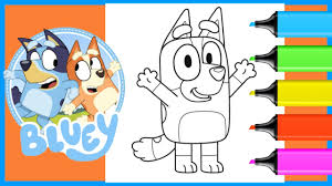 Free printable coloring pages coloring for kids coloring pages for kids coloring sheets coloring. Bluey Bingo Coloring Page Disney Jr Learning To Color With Markers Play Create Youtube