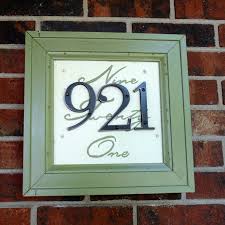 This unique address plaque is simple to make and looks great! Creative Diy House Number Signs Address Plaques The Garden Glove